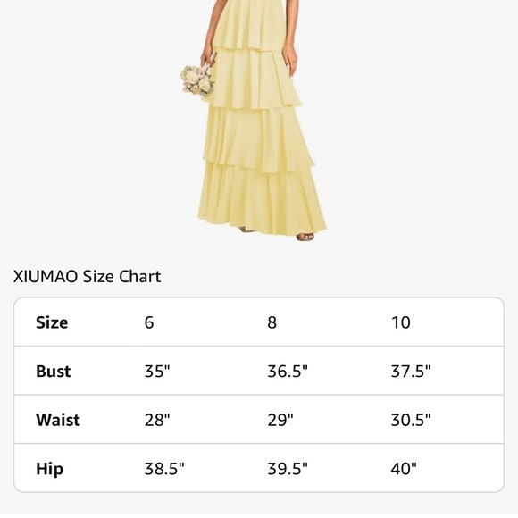 Elegant Yellow Tiered Maxi Dress - Picture 2 of 3